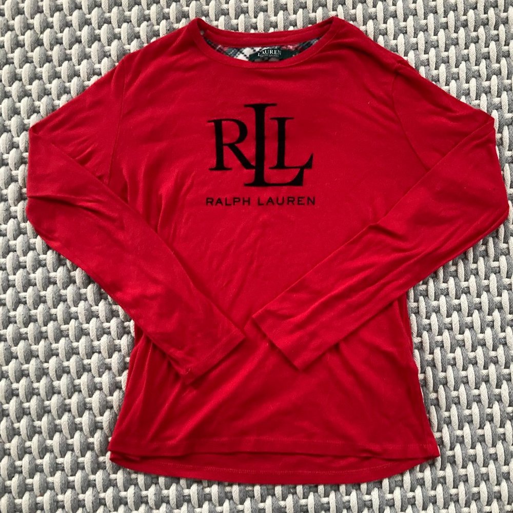 Women's Lauren-Ralph Lauren Long Sleeve Logo Shirt
